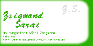 zsigmond sarai business card