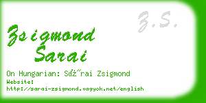 zsigmond sarai business card